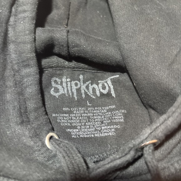 Slipknot Band Hoodie Black Size Large Graphic Print Long Sleeve Pullover - Picture 3 of 6